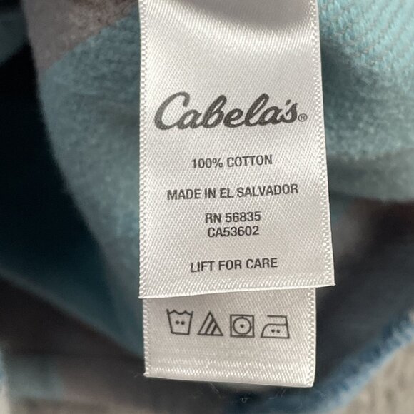 Cabelas Shacket Womens 2XL Plaid Gingham Blue Winter Outdoor Fall - Picture 3 of 7